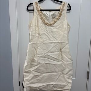 Kate Spade Wedding Belles mini dress with pearl detailing